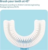 selcouth yyds 2Pcs U Shaped Kids Toothbrush 360° Silicone 2-6 Blue Pink view 3