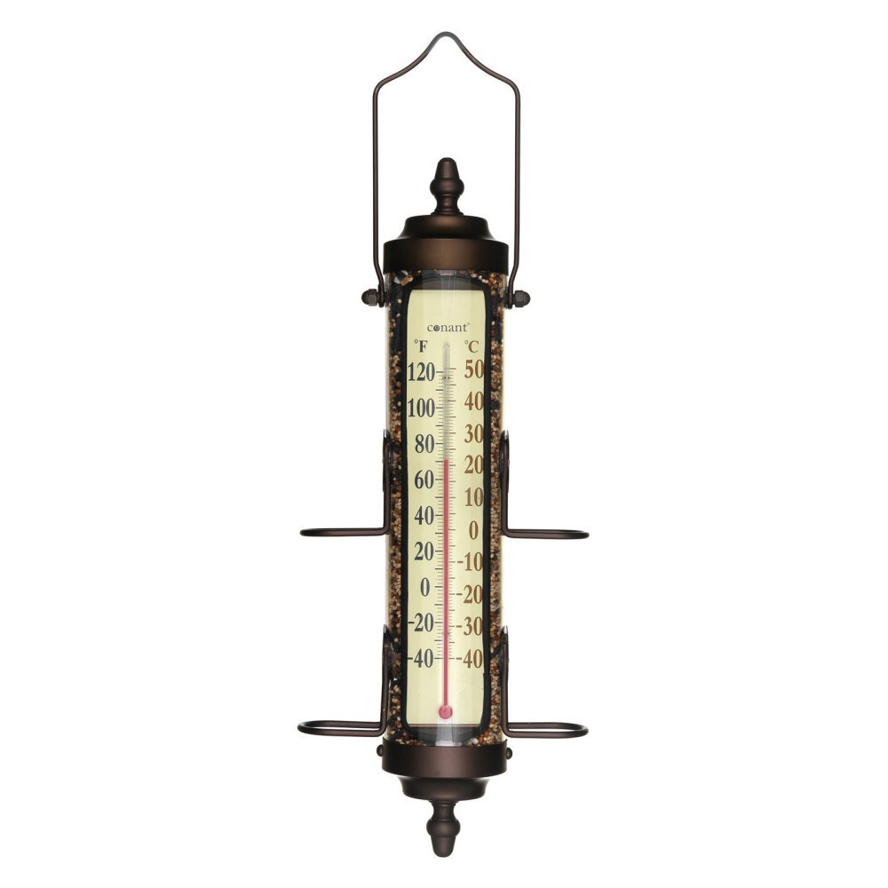 Conant BFT26BP Bird Feeder/Thermometer - Bronze