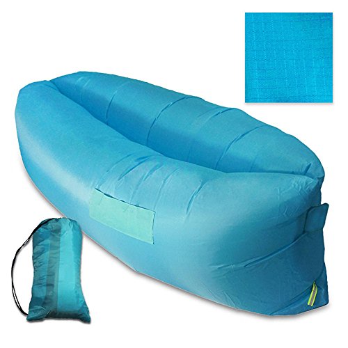 LazyLife Inflatable Outdoor Air Sleep Sofa Couch Portable Banana Sleeping Bag Lazy Bed Hangout