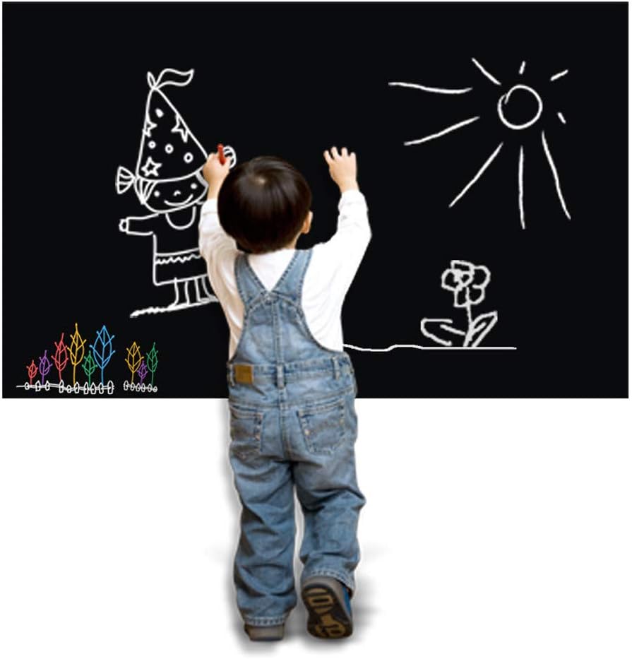 Fewear Black Chalkboard Paper,11.7 X 8.3 in Flexible Self Adhesive Magnetic Stickers Chalkboard Contact Paper, Removable Erase Wallpaper Decal Chalkboard Sticker Wallboard