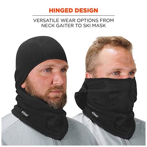 Ergodyne N-Ferno 6823 Balaclava Ski Mask, Wind-Resistant Face Mask, Hinged Design to Wear as Neck Gaiter - Image 5