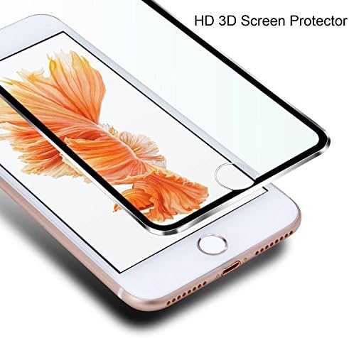 Aukefit iPhone 7 Plus 3D Screen Protector, Apple iPhone 7 Plus 3D Full Coveragewith 9H Hardness Tempered Glass Screen Protector for iPhone 7 Plus (Black)