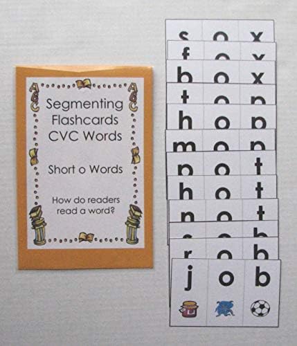 Teacher Made Literacy Center Segmenting Flashcards Short Vowel o CVC Words