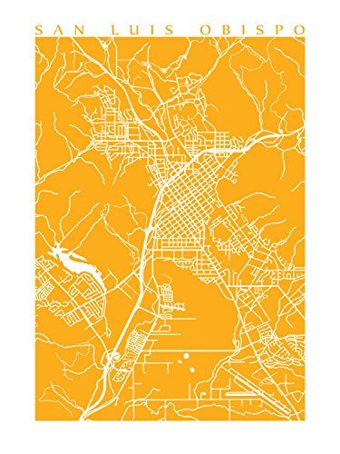 Amazon.com: San Luis Obispo Map Print: Handmade