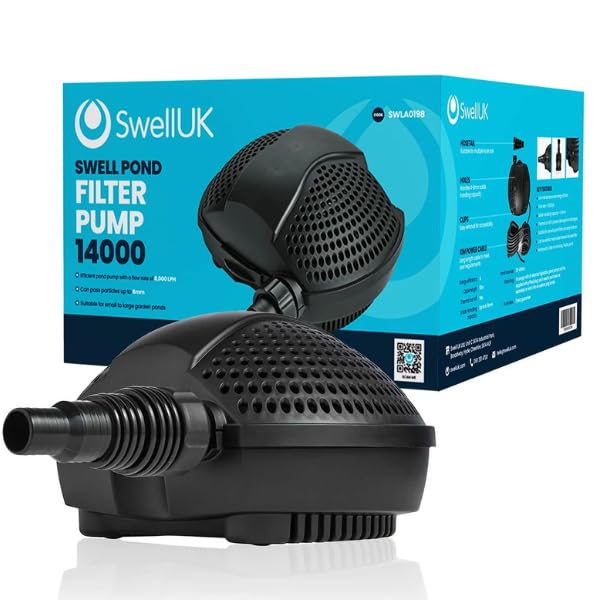 Swell Pond Pump 14,000 LPH | Pump for Filter | Garden Fish Koi | | 3 Year Guarantee