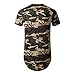 UNRESTRAINED Mens Hipster Short Sleeve Hip Hop Tees Camo Sand S