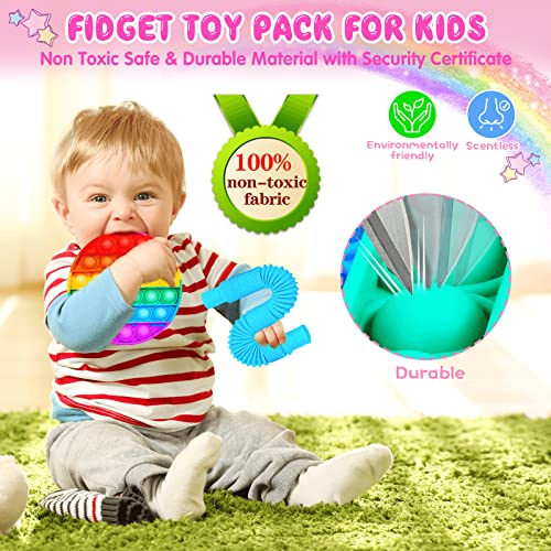 (27 Pcs) Fidget Toy Pack Sensory Squeeze Toys Set for Boys Party Favors