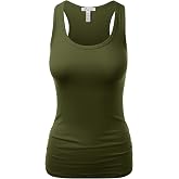 Women's Casual Solid Sleeveless Scoopneck Tank Top Side Shirring T Shirt