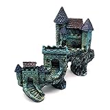Dimart Super Magical Simulation European Villas Castle Aquarium Ornament Fish Tank Decorations Blue