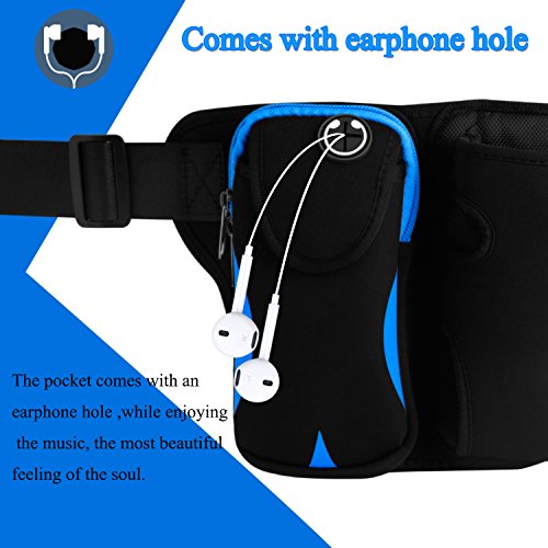 Elegant Choise Running Belt, Adjustable Waist Pack with Water Bottle Holder for Running Outdoor Climbing Hiking Sports(Without Water Bottle)