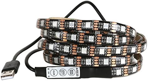 MYMIJUE 6.5ft USB LED Backlight Color White Strip, Bias Lighting for HDTV, TV, Monitor