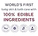Babyology All Natural Baby Wash and Shampoo - 100% Edible Ingredients - with Organic Rose Water (Unscented) - Good for Sensitive Skin - Non Toxic - Tear Free (Scents & Packs Vary)