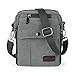 Zicac Men's Small Vintage Multipurpose Canvas Shoulder Bag Messenger Bag Purse (Gray)