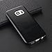 TENDLIN Galaxy S7 Case, Premium Leather Back [Exact-Fit] Flexible TPU Silicone Hybrid Soft Slim Cover Case for Samsung Galaxy S7 (Black Leather)