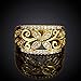 Zarbrina Women's Fashion Rose Gold Plated Cubic Zirconia Wedding Band Flower Engagement Promise Ring