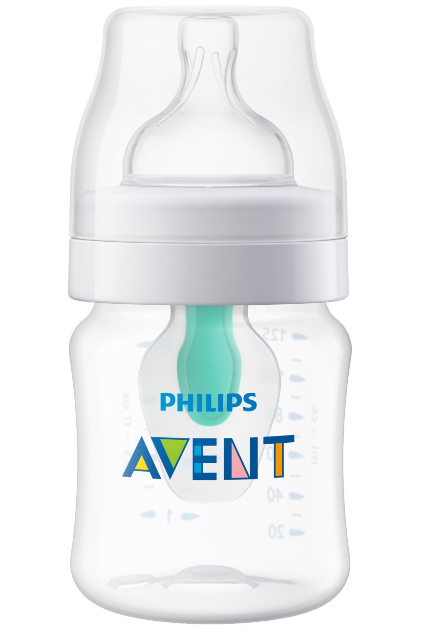 Philips Avent Anti-colic Baby Bottle with AirFree vent 4 Oz 4pk, SCF400/44 : Baby