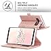 WWW Note 8 Case, Galaxy Note 8 Case, [Mirror Series] PU Leather Case Kickstand Flip Case with Card Slots and Mirror for Samsung Galaxy Note 8 Rose Gold