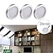 S&G Set of 3 LED Puck Lights 3000K Warm White Under Counter Lighting 510lm Under Cabinet Lighting Total of 6W with Switch Control LED Kitchen Lighting Closet Lights