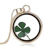 Gmai Fashion Jewelry Bead Chain Dried Flowers Pendant Necklace