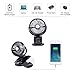 Yostyle Rechargeable Battery Operated Clip On USB Fan, Mini Stoller Fan, 4400mAh Battery/USB Powered Desk Fan with 360 Degree Rotation for Baby Stroller, Office, Car, Gym, Travel, Camping