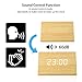 OCT17 Wooden Wood Clock, New Version LED Alarm Digital Desk Clock Adjustable Brightness, Alarm Time, Displays Time Date Temperature - Bamboo