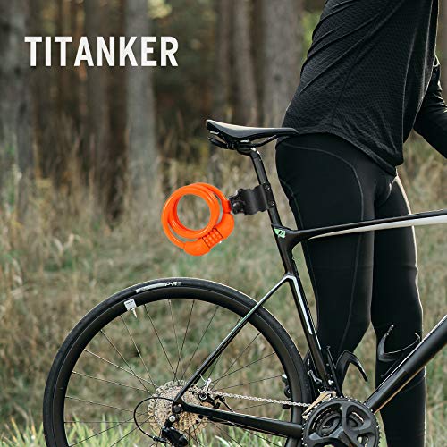 Titanker Bike Lock, Lock for Bike Locks with Combinations Resettable