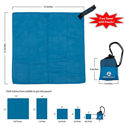 Oversized Beach Blanket: Outdoor Travel Blanket + Microfiber Towel in Carry Pouch| 7'X9' Sandproof Water/Wind Resistant Parachute Nylon Beach Mat For Picnic, Hiking, Camping - Thumbnail 2