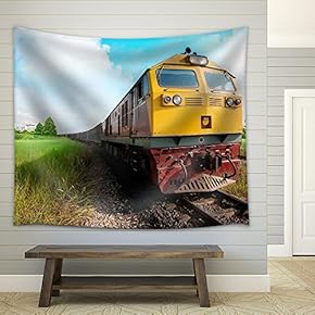 Cargo Train - Fabric Wall Tapestry Home Decor - 51x60 inches