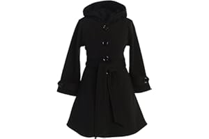 BluNight Collection Girls Dress Coat Long Sleeve Button Pocket Long Winter Coat Outerwear 2-14