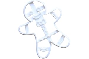 Gingerbread Man Cookie Cutter with Embosser | 2-in-1 Gingerbread Cutter & Detail Stamp for Baking & Crafts | Ideal for Festiv