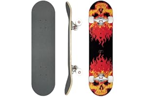 VIGVITSPO Professional Double Kick Skateboard, 31 inch Maple Deck, ABEC-9 Bearings, 95A PU Wheels, Custom Graphic Design