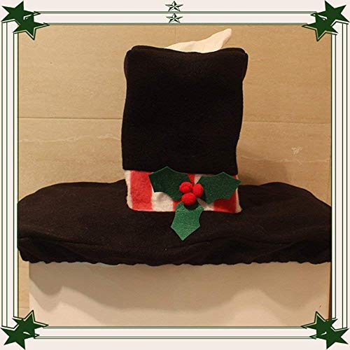 Auoinge Snowman Toilet Seat Cover and Rug Set, Christmas Bathroom Decoration Cute 3D Nose Plush Felt Lid Cover Tank Cover Rug, Set of 3 (Snowman)
