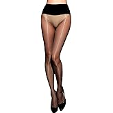 HTRUIYA Women's Oil Shiny Pantyhose Seamless Crotch Nylon Sheer Tights Stocking 3 Denier