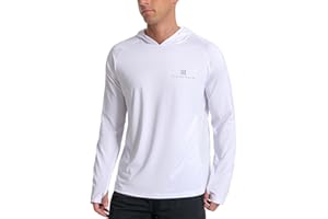WINNERAIN Men's Sun Protection Hoodie UPF 50+ Fishing Long Sleeve Rash Guard Shirt SPF UV Protection T-Shirt Lightweight