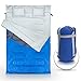 Double Sleeping Bag (Queen Size) with 2 Small Pillows – Waterproof, Comfortable & Compact for Hiking, Trekking, Camping or other Outdoor Activities – Includes a Carry Bag with Compression Sack.