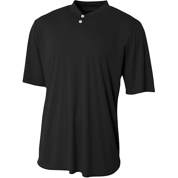 Amazon.com: A4 Mens 2-Button Mesh Henley, Small, Cardinal
