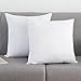 YSTHER Down Feather Throw Pillow Inserts 20x20 Set of 2 Firm Large Lumbar Pillows for Bed Decorative Couch Soft Pillows for Sleeping Indoor White Cotton Pillow Sofa Travel