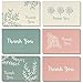 BEST PAPER GREETINGS 48 Thank You Notes Set - 4 x 6 In, Multicolor Floral Prints & Envelopes - Sage, Pink & Cream Accents for Wedding, Baby Shower & Business Thank You