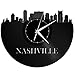 VinylShopUS Nashville Tennessee Vinyl Wall Clock City Skyline Travel Souvenir