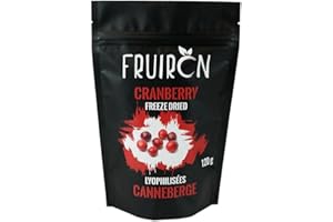Fruiron Freeze Dried Whole Cranberries - 120 g (4.2 oz) | Pure Freeze Dried Fruit, No Additives, Product Of Canada
