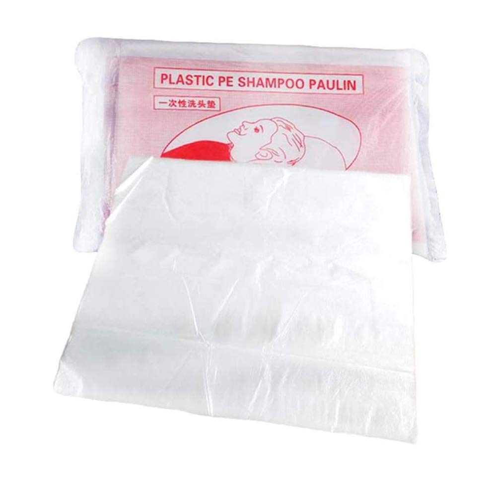 100 x Disposable Transparent Waterproof Plastic Polythene Hair Shawl Capes