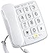 Emerson EM300WH Big Button Phone for Elderly Seniors [Improved Version with Longer Wire] Landline Corded Phone with Speakerphone