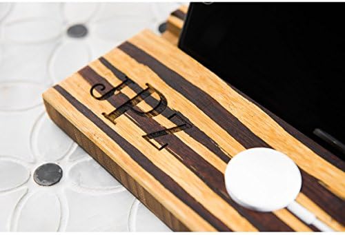 Apple Watch iWatch Men Gift Him Phone Stand Dock Dad Mom Boyfriend Personalized Man Charging Station Wood Techie iPhone Tiger Stripe Limited