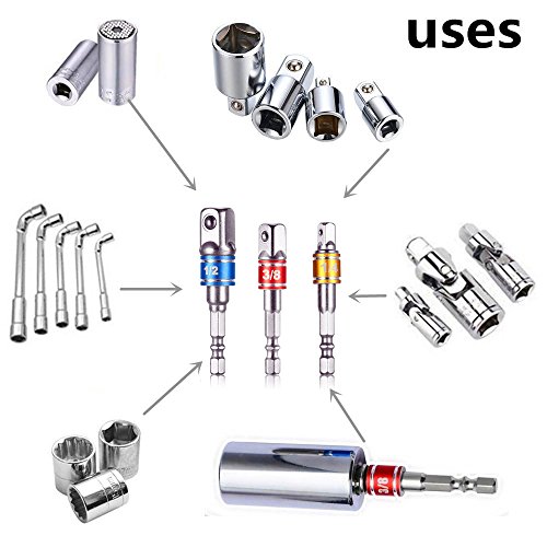image for Toitan Impact Grade Power Hand Tools Driver Sockets Adapter Extension 