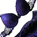 Etosell Women Sexy Deep V Lace Underwire Bra Set Push Up Bra Outfit Blue 34B