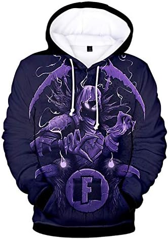 Fortnight Night 3D Color Printing Shadow Assassin Hooded Sweatshirts