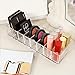 FLYMEI Acrylic Makeup Organizer, 8 Spaces Drawer Organizer for Lipstickers, Blushes, Eyeshadow, 10'' X 3.5'' X 2'' Makeup Organizers and Storage