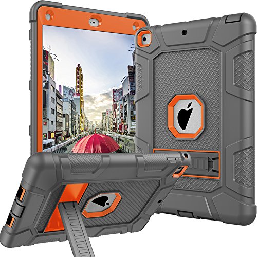 New iPad 9.7 2017 Case, CASY MALL Three Layer Heavy Duty Full Body Protective Case with Kickstand for Apple New iPad 9.7 Inch 2017 Model