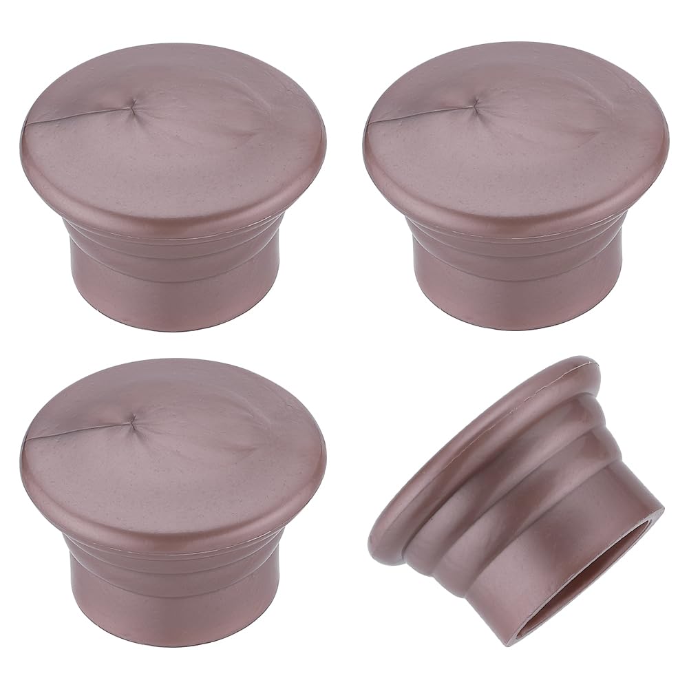 GORGECRAFT 4Pcs Curtain Pole End Plug Curtain Finials Ends Rod Covers 28mm Plastic Column Shaped Curtain Replacement Pole Finials Heads for Home Office Curtain Roman Rod Accessories, Rose Gold