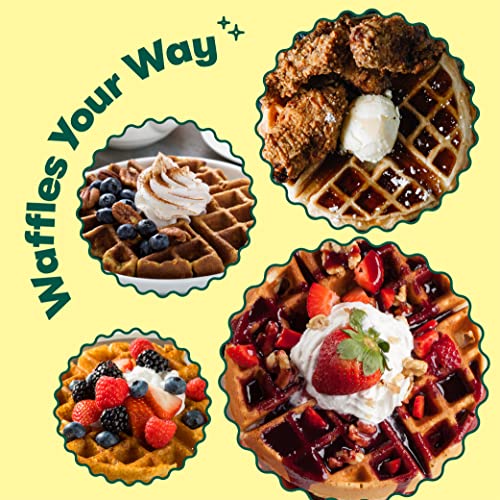 BELLA Classic Rotating Belgian Waffle Maker with Nonstick Plates, Removable Drip Tray